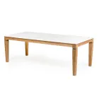 Havebord i naturlig teak og keramikplade - Artes Viadurini