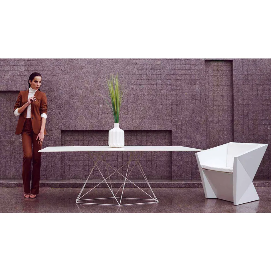 Moderne havebord i polypropylen og rustfrit stål Faz Vondom Viadurini