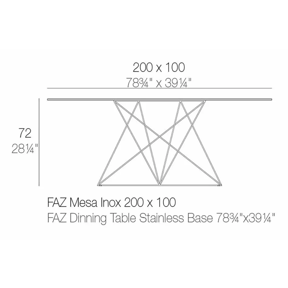 Moderne havebord i polypropylen og rustfrit stål Faz Vondom Viadurini
