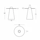 Lys indendørs Bord Slide Peak (H80) polyethylenglas lavet i Italien Viadurini