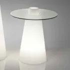 Lys indendørs Bord Slide Peak (H80) polyethylenglas lavet i Italien Viadurini