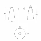 Lys indendørs Bord Slide Peak (H80) polyethylenglas lavet i Italien Viadurini