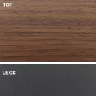 Tøndeformet spisebord med fineret plade lavet i Italien - Settimmio Viadurini