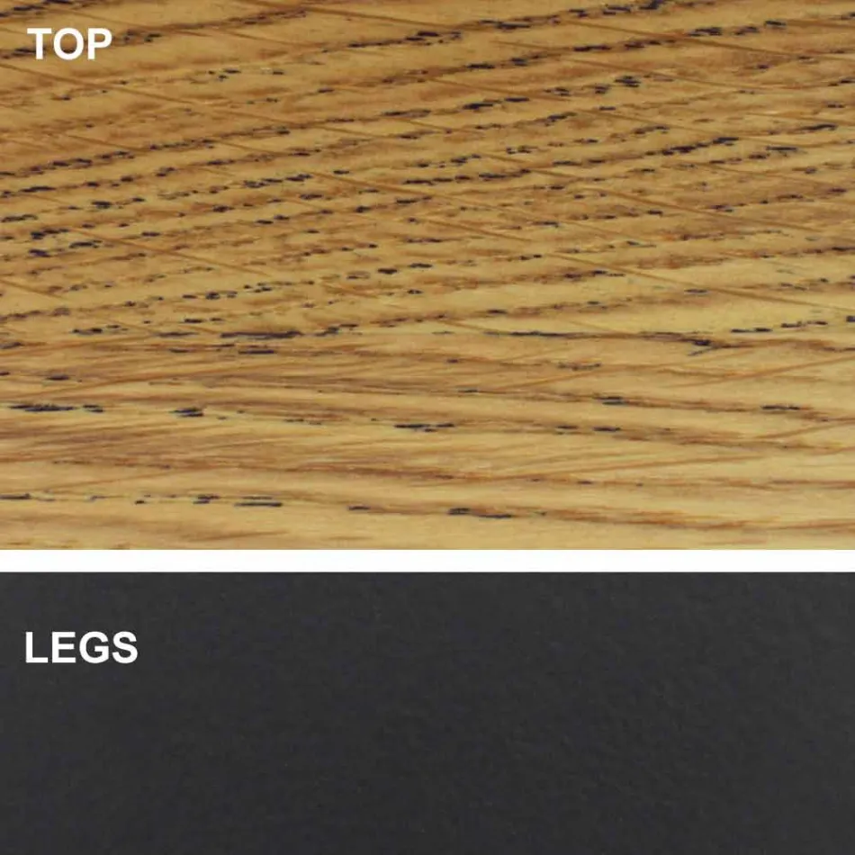 Tøndeformet spisebord med fineret plade lavet i Italien - Settimmio Viadurini