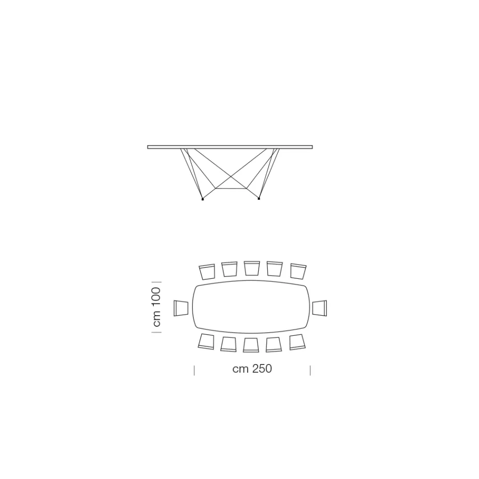 Keramisk tønde spisebord lavet i Italien - Ezzellino Viadurini