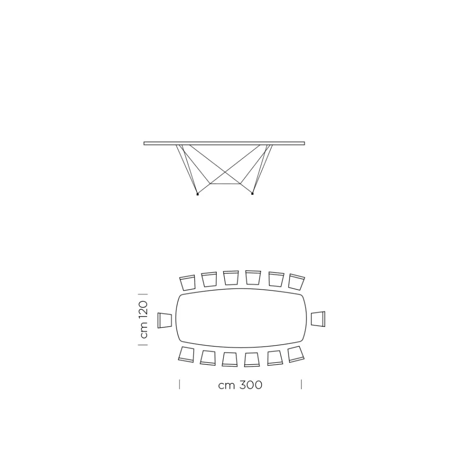 Keramisk tønde spisebord lavet i Italien - Ezzellino Viadurini