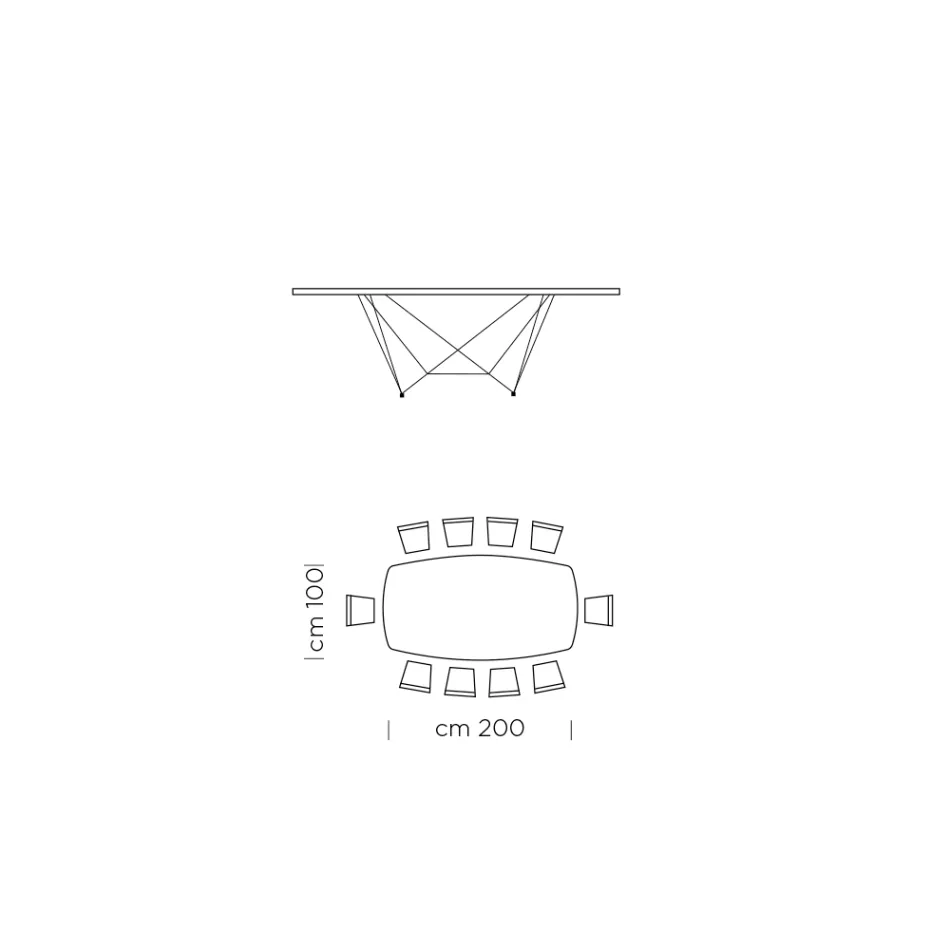 Keramisk tønde spisebord lavet i Italien - Ezzellino Viadurini