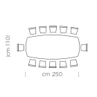 Luksus Made in Italy Tøndeformet spisebord i Fenix og stål - Settimmio Viadurini