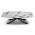 Tøndeformet spisebord i hypermarmor og stål lavet i Italien, luksus - Grotta Viadurini