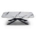 Tønde spisebord i hypermarmor og luksus lavet i Italien stål - Grotta