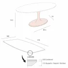 Tønde Spisebord i Laminam og Syntetisk Marmor Fremstillet i Italien - Brontolo Viadurini