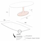 Tønde Spisebord i Laminam og Syntetisk Marmor Fremstillet i Italien - Brontolo Viadurini