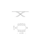 Tøndeformet spisebord i træeffektlaminat Made in Italy - Cave Viadurini