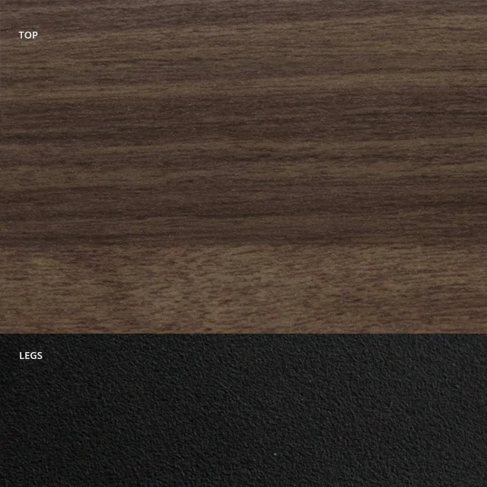 Tøndeformet spisebord i træeffektlaminat Made in Italy - Cave Viadurini