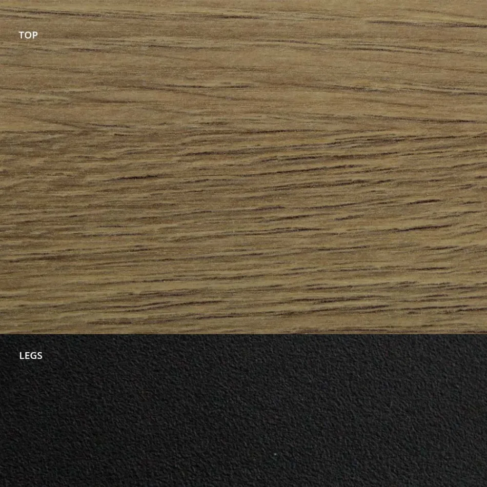 Tøndeformet spisebord i træeffektlaminat Made in Italy - Cave Viadurini