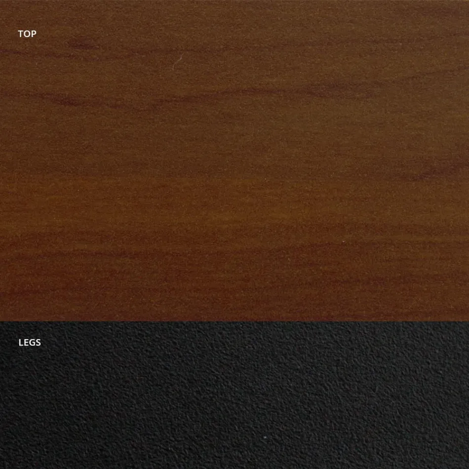 Tøndeformet spisebord i træeffektlaminat Made in Italy - Cave Viadurini