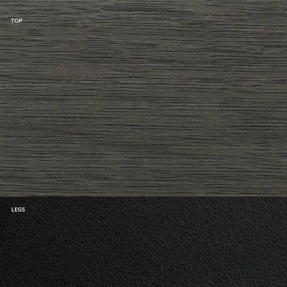 Tøndeformet spisebord i træeffektlaminat Made in Italy - Cave Viadurini