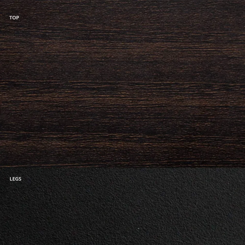 Tøndeformet spisebord i træeffektlaminat Made in Italy - Cave Viadurini