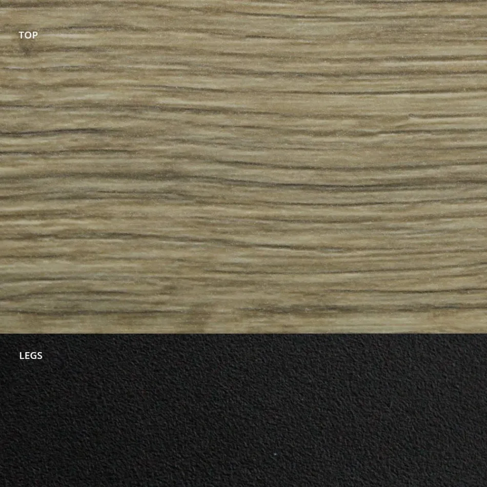 Tøndeformet spisebord i træeffektlaminat Made in Italy - Cave Viadurini