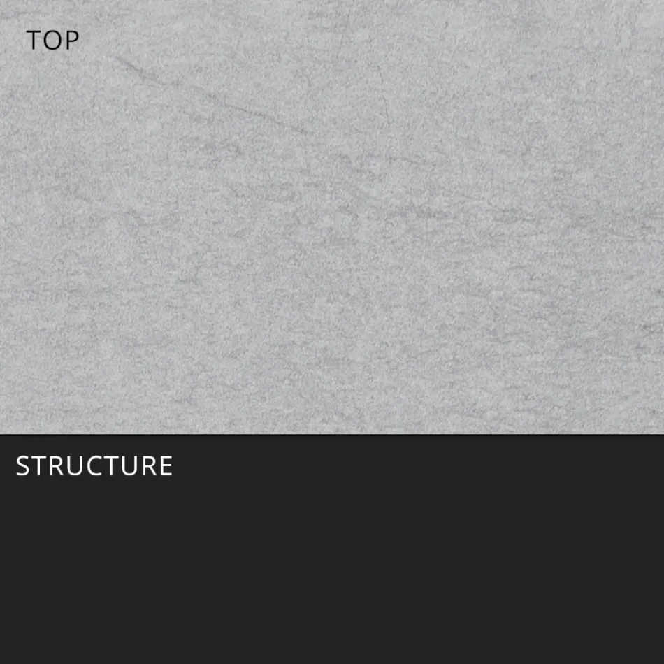 Udtrækkeligt udendørs spisebord 318 cm i aluminium og stentøj - Filomena Viadurini