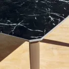 Udtrækkeligt udendørs spisebord 318 cm i aluminium og stentøj - Filomena Viadurini