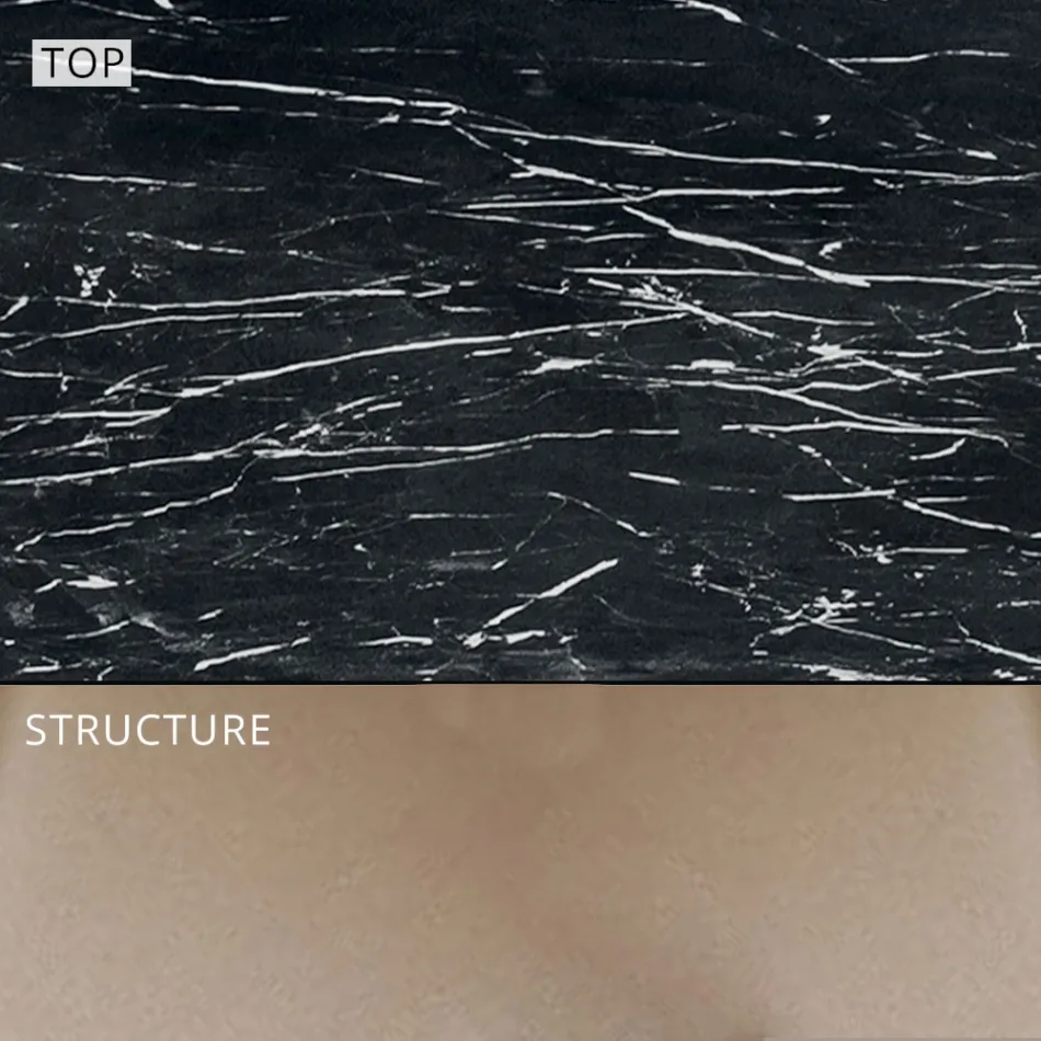 Udtrækkeligt udendørs spisebord 318 cm i aluminium og stentøj - Filomena Viadurini