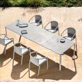 Udendørs udtrækkeligt spisebord 318 cm i aluminium og stentøj - Filomena