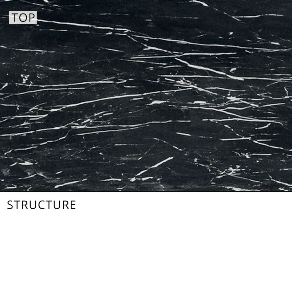 Udtrækkeligt udendørs spisebord 318 cm i aluminium og stentøj - Filomena Viadurini