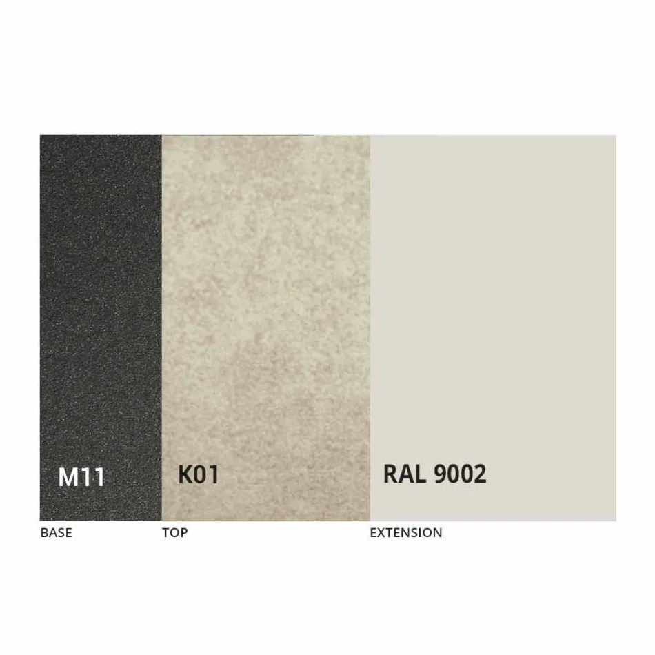 Udtrækkeligt spisebord til 180 cm i keramik Fremstillet i Italien - Pitagora Viadurini