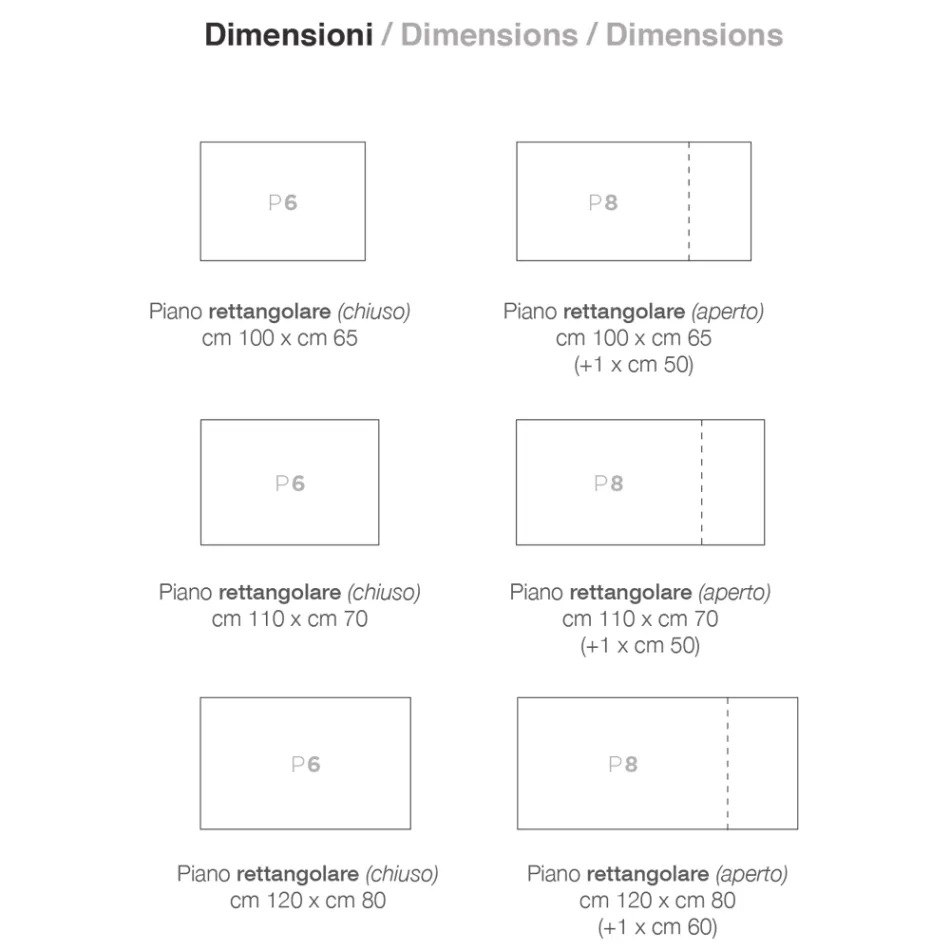 Metal spisebord, der kan forlænges til 180 cm Lavet i Italien - Beatrise Viadurini