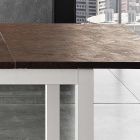 Metal spisebord, der kan forlænges til 180 cm Lavet i Italien - Beatrise Viadurini