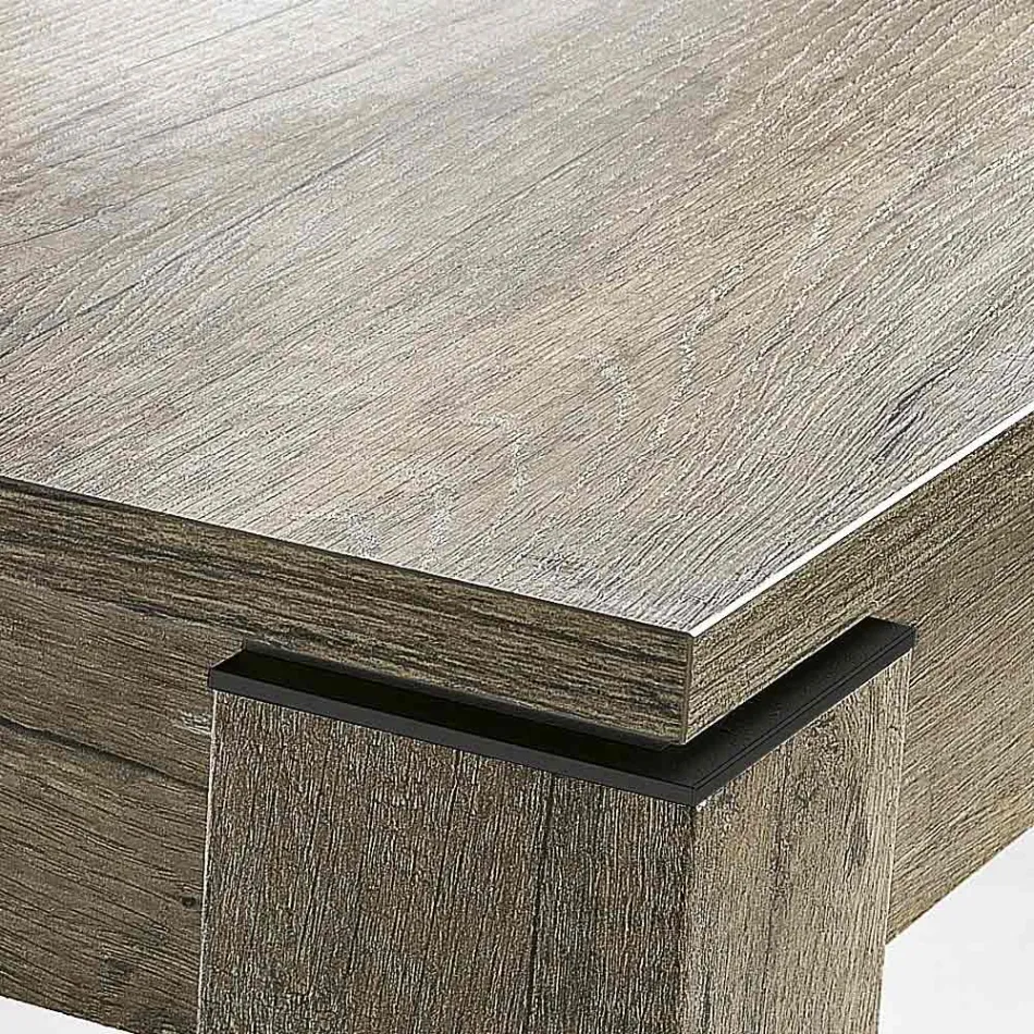 Spisebord, der kan forlænges til 200 cm i melamin Made in Italy - Denis Viadurini