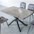 Udtrækbart spisebord til 200 cm i glaskeramik og metal - Naisha Viadurini