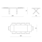 Spisebord kan udvides til 260 cm Moderne betoneffekt - Lenova Viadurini