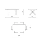 Spisebord, der kan forlænges til 260 cm Træeffekt Lavet i Italien - Lenova Viadurini