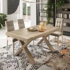 Spisebord, der kan forlænges til 260 cm Træeffekt Lavet i Italien - Lenova Viadurini