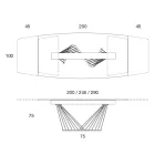 Spisebord Kan udvides til 290 cm i metal og keramikplade - Ricolo Viadurini