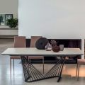 Spisebord Kan udvides til 290 cm i metal og keramikplade - Ricolo
