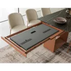 Udtrækkeligt spisebord til 298 cm i Keramik og Metal Made in Italy - Solsikke Viadurini