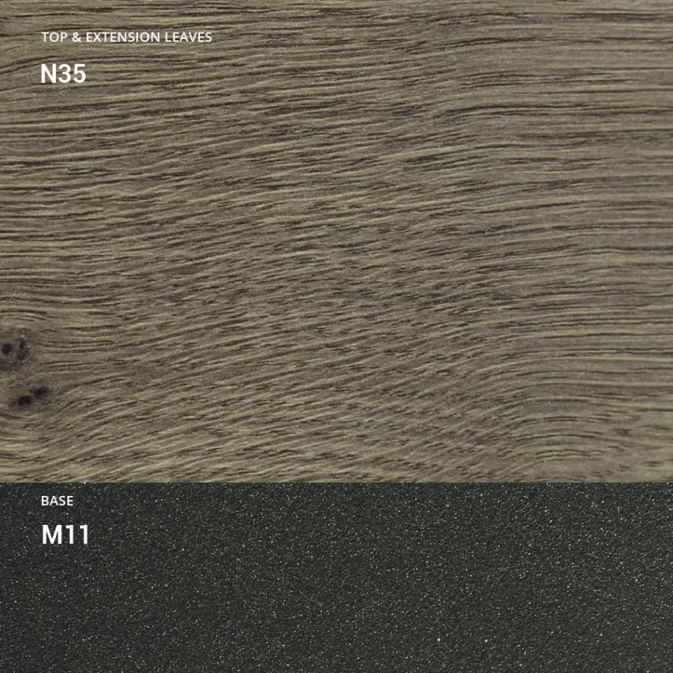 Udtrækbart spisebord til 298 cm i melamin Made in Italy - Fedemo Viadurini