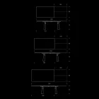 Udtrækbart spisebord til 298 cm i melamin Made in Italy - Fedemo Viadurini