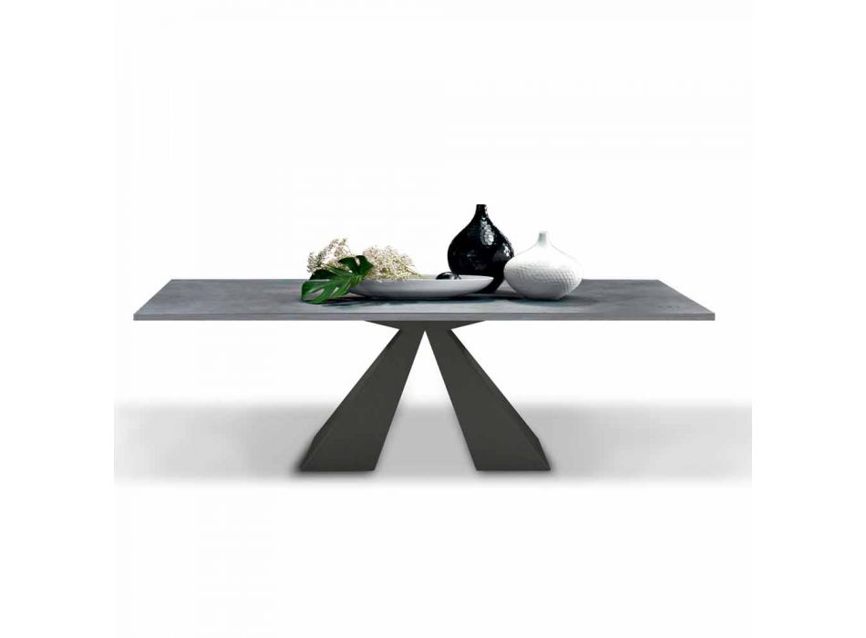 Udtrækbart spisebord til 300 cm i HPL-laminat fremstillet i Italien - dalmatisk Viadurini