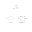 Udtrækbart spisebord til 300 cm i HPL-laminat fremstillet i Italien - dalmatisk Viadurini