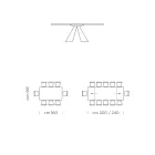 Udtrækbart spisebord til 300 cm i HPL-laminat fremstillet i Italien - dalmatisk Viadurini