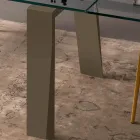 Spisebord Kan forlænges til 300 cm i træ- og glasplade - Bedrio Viadurini