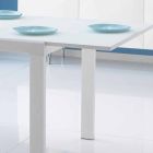 udvides spisebord med glasplade Teo Viadurini