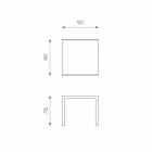 Udvideligt spisebord med Teo glasplade Viadurini