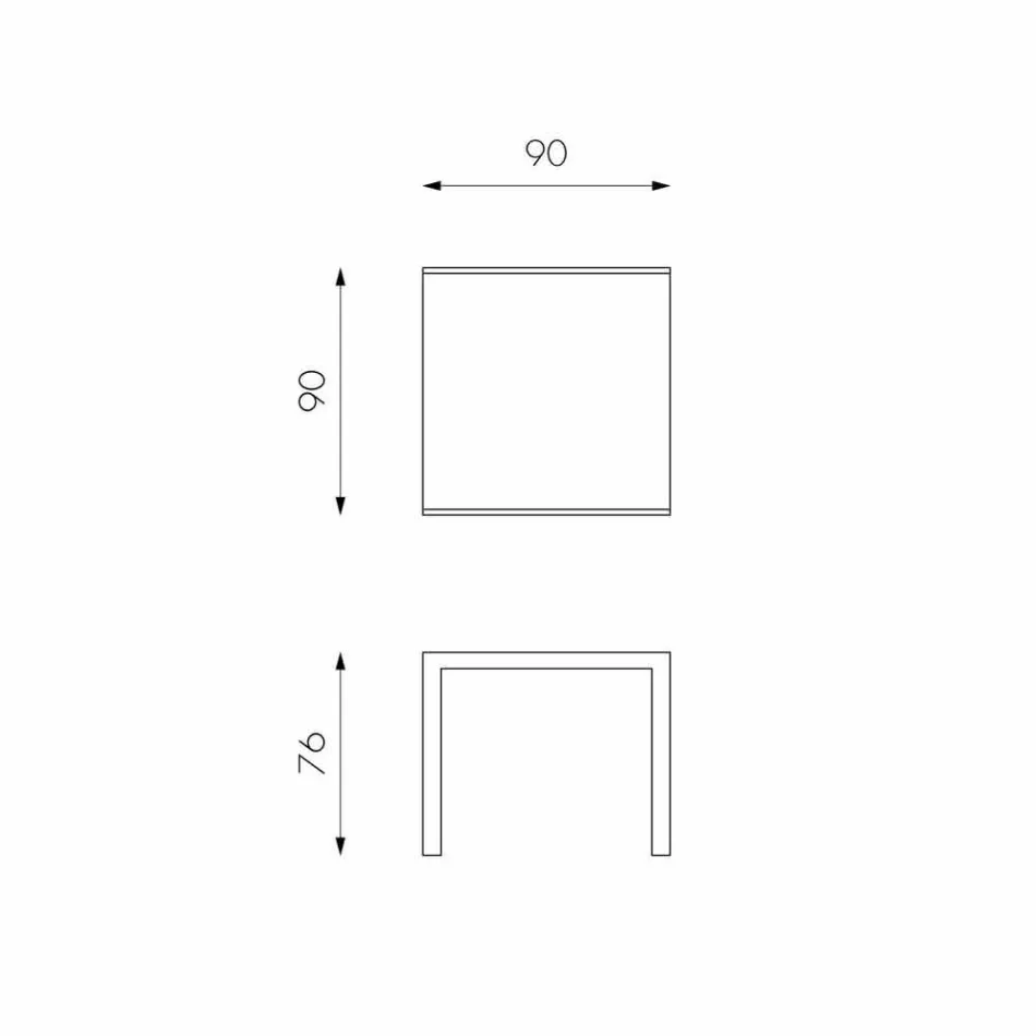 Udvideligt spisebord med Teo glasplade Viadurini