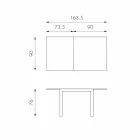 Udvideligt spisebord med Teo glasplade Viadurini