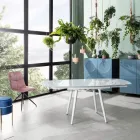 Spisebord med glasplade New Japan Viadurini